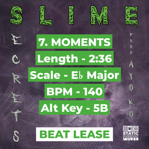 MOMENTS Beat / Instrumental Lease (140BPM / E♭ Major) - Slime Secrets Beat Tape (Prod. Ayo KO)