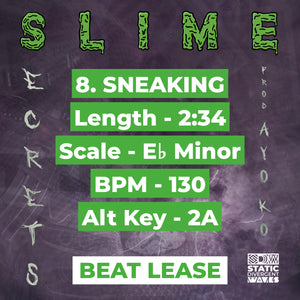 SNEAKING Beat / Instrumental Lease (130BPM / E♭ Minor) - Slime Secrets Beat Tape (Prod. Ayo KO)