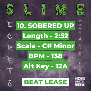 SOBERED UP Beat / Instrumental Lease (138BPM / C# Minor) - Slime Secrets Beat Tape (Prod. Ayo KO)