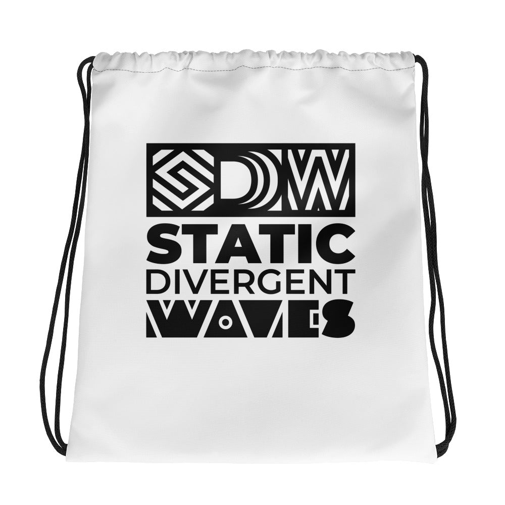 SDW Drawstring Bag (White + Black)