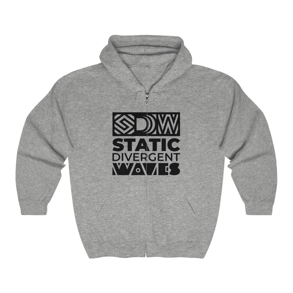 SDW Black - Unisex Full-Zip Hooded Sweatshirt
